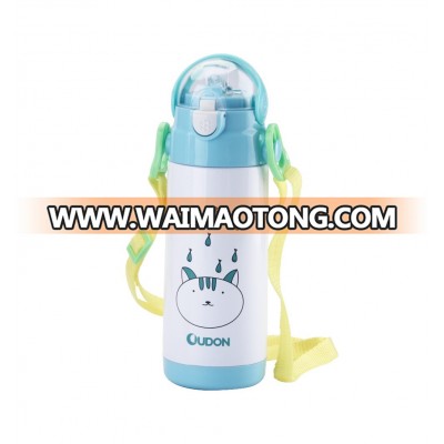 fashion children stainless steel vacuum thermos flask with straw